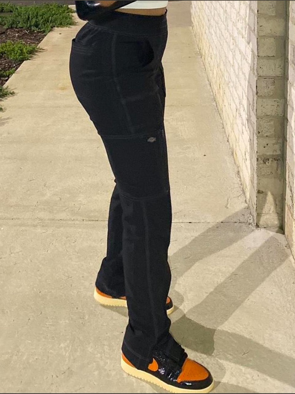 Dickies Black Track Joggers with Cargo Pocket